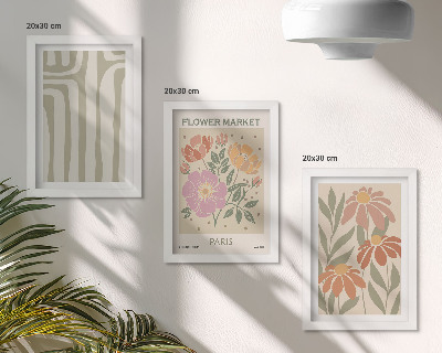 Billedvæg Botaniske motiver plakat Paris minimalisme