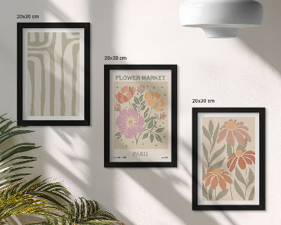 Billedvæg Botaniske motiver plakat Paris minimalisme