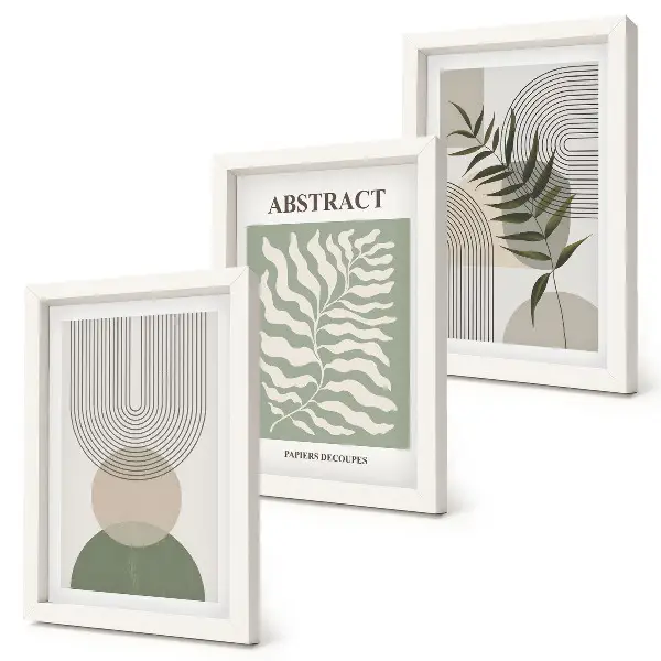 Botaniske abstrakter i rustik boho-stil moderne billedsæt