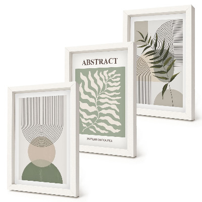 Moderne billedsæt Botaniske abstrakter i rustik boho-stil