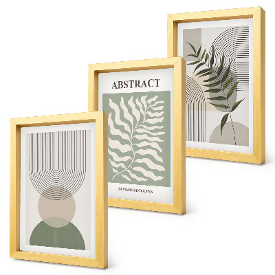 Moderne billedsæt Botaniske abstrakter i rustik boho-stil
