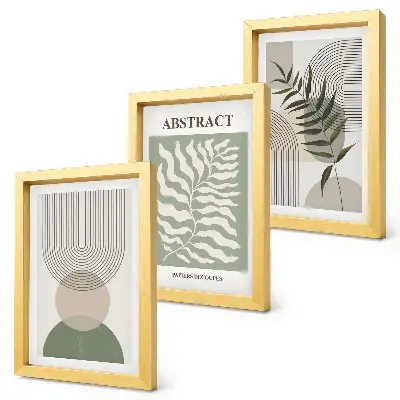 Botaniske abstrakter i rustik boho-stil moderne billedsæt