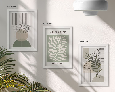 Moderne billedsæt Botaniske abstrakter i rustik boho-stil