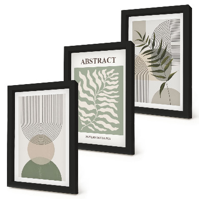 Moderne billedsæt Botaniske abstrakter i rustik boho-stil
