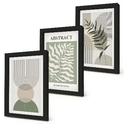Botaniske abstrakter i rustik boho-stil moderne billedsæt