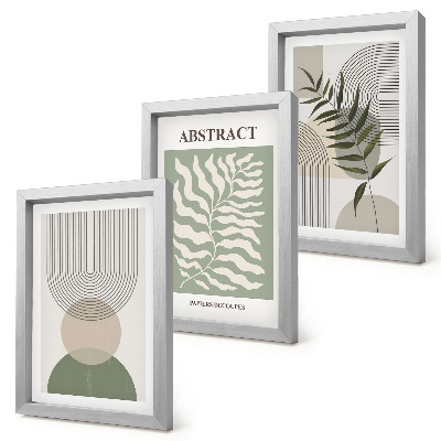 Moderne billedsæt Botaniske abstrakter i rustik boho-stil