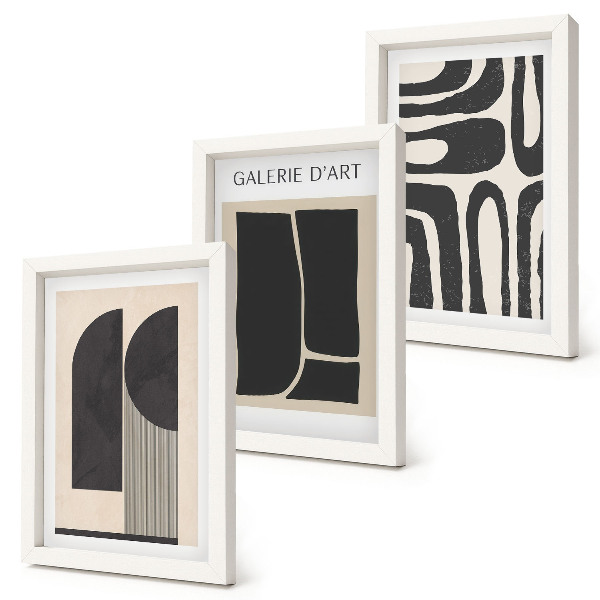 Pakke med billeder og rammer Minimalistiske plakater med abstrakte former