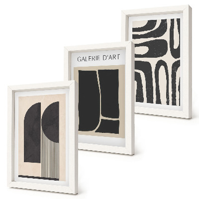 Pakke med billeder og rammer Minimalistiske plakater med abstrakte former