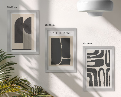 Pakke med billeder og rammer Minimalistiske plakater med abstrakte former