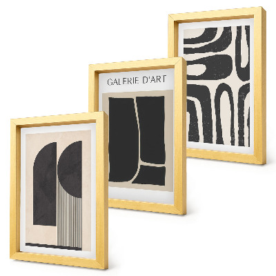 Pakke med billeder og rammer Minimalistiske plakater med abstrakte former