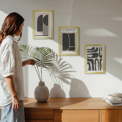 Pakke med billeder og rammer Minimalistiske plakater med abstrakte former