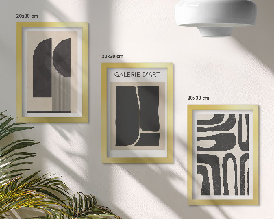 Pakke med billeder og rammer Minimalistiske plakater med abstrakte former