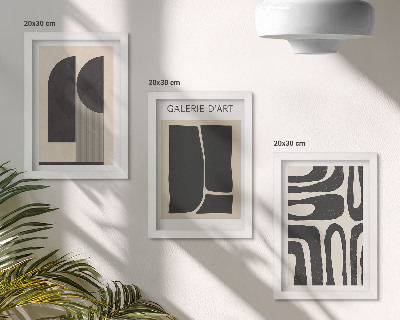 Pakke med billeder og rammer Minimalistiske plakater med abstrakte former