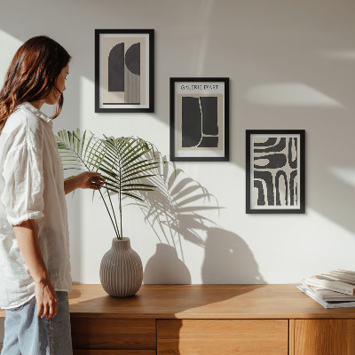 Pakke med billeder og rammer Minimalistiske plakater med abstrakte former