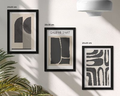 Pakke med billeder og rammer Minimalistiske plakater med abstrakte former