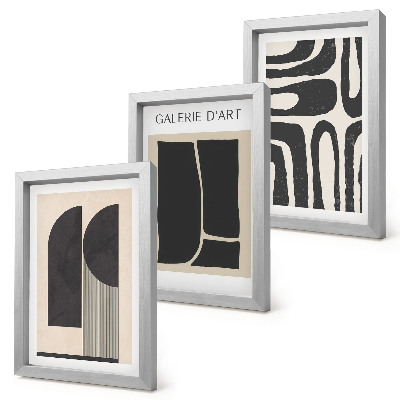 Pakke med billeder og rammer Minimalistiske plakater med abstrakte former