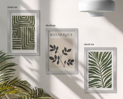 Billedvæg Botaniske kompositioner i stil med boho minimalisme