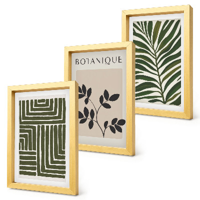 Billedvæg Botaniske kompositioner i stil med boho minimalisme
