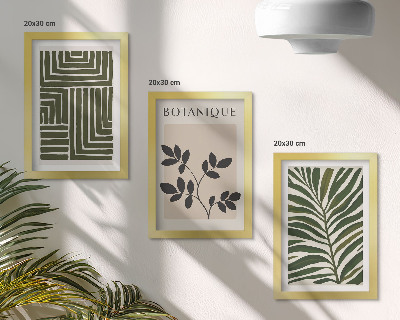 Billedvæg Botaniske kompositioner i stil med boho minimalisme