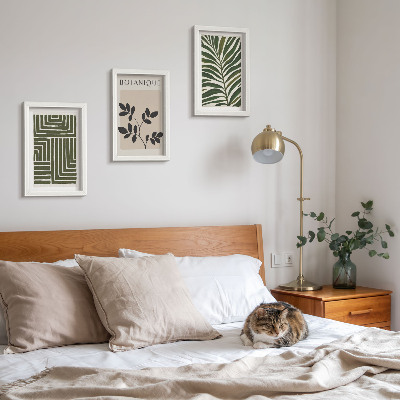 Billedvæg Botaniske kompositioner i stil med boho minimalisme