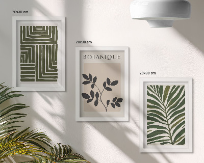 Billedvæg Botaniske kompositioner i stil med boho minimalisme