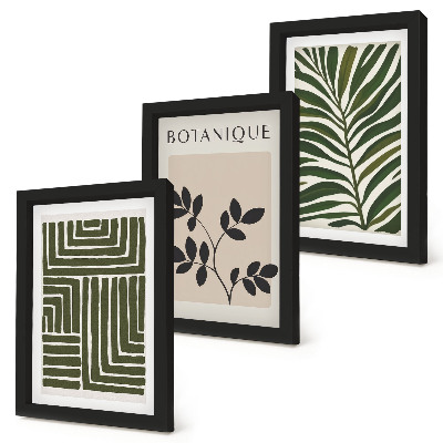 Billedvæg Botaniske kompositioner i stil med boho minimalisme