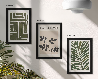 Billedvæg Botaniske kompositioner i stil med boho minimalisme