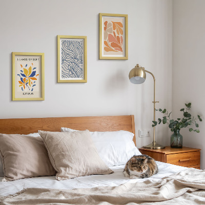 Pakke med billeder og rammer Moderne blomster med abstrakte mønstre