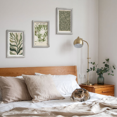 Billedvæg Plantemønstre, botaniske dekorationer, boho-stil