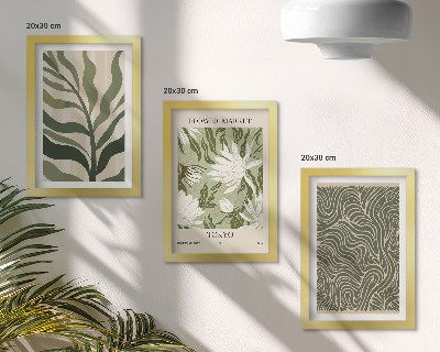Billedvæg Plantemønstre, botaniske dekorationer, boho-stil