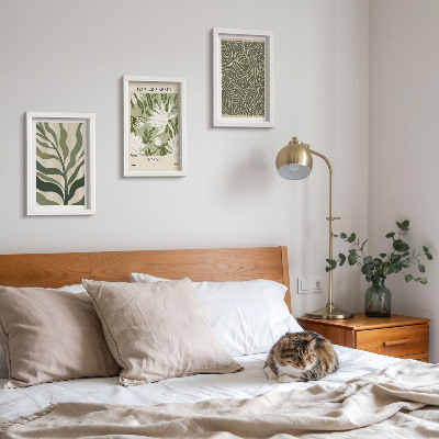 Billedvæg Plantemønstre, botaniske dekorationer, boho-stil