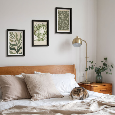 Billedvæg Plantemønstre, botaniske dekorationer, boho-stil