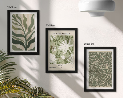 Billedvæg Plantemønstre, botaniske dekorationer, boho-stil
