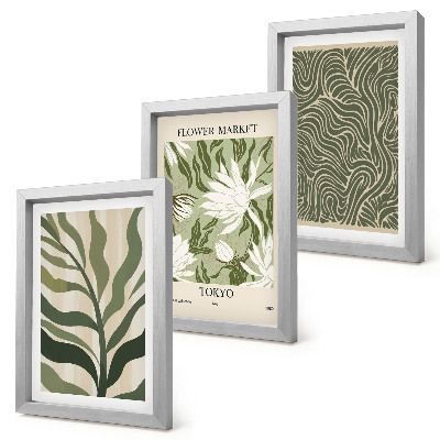 Billedvæg Plantemønstre, botaniske dekorationer, boho-stil