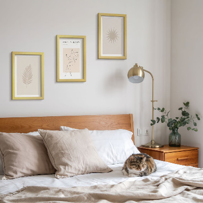 Moderne billedsæt En samling af minimalistiske former og naturlige figurer