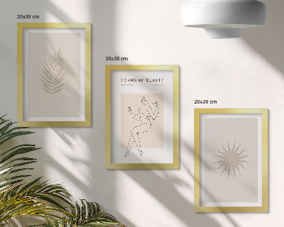 Moderne billedsæt En samling af minimalistiske former og naturlige figurer