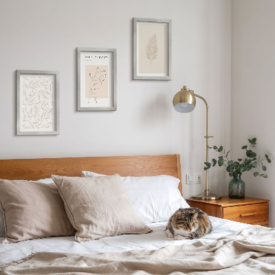 Pakke med billeder og rammer Minimalistiske botaniske designmotiver