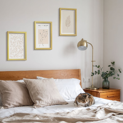 Pakke med billeder og rammer Minimalistiske botaniske designmotiver