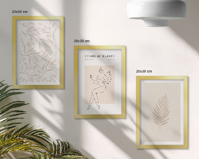 Pakke med billeder og rammer Minimalistiske botaniske designmotiver
