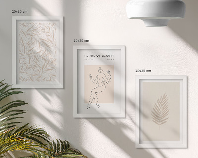 Pakke med billeder og rammer Minimalistiske botaniske designmotiver