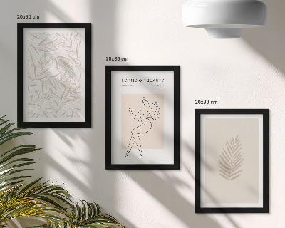 Pakke med billeder og rammer Minimalistiske botaniske designmotiver