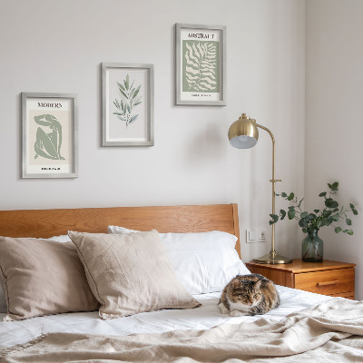 Pakke med billeder og rammer Matisse design akvarel boho planter