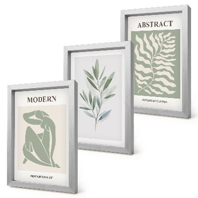 Pakke med billeder og rammer Matisse design akvarel boho planter