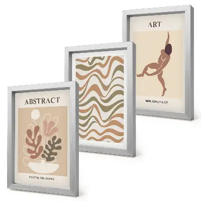 Moderne billedsæt med abstrakte Matisse-inspirerede boho-former og mønstre