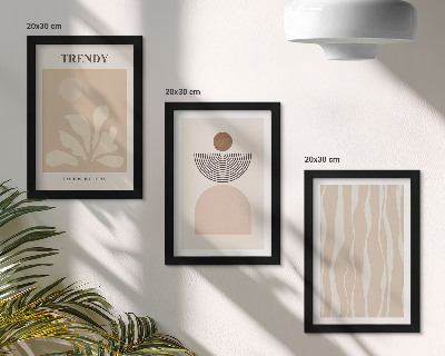Moderne billedsæt Stilfulde abstrakte kompositioner i beige nuancer