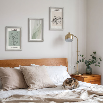 Pakke med billeder og rammer Blomster i en vase i moderne og minimalistisk stil