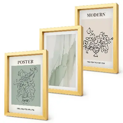 Billedrammer med blomstermotiv pakke med moderne og minimalistisk blomsterkunst i vase