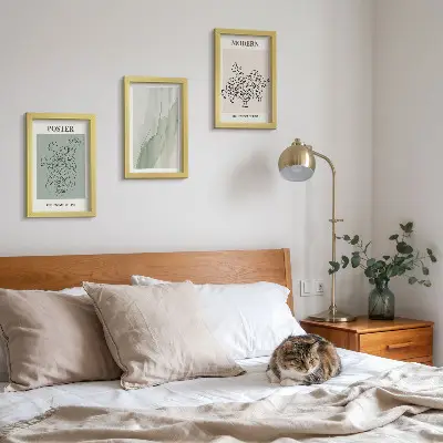 Billedrammer med blomstermotiv pakke med moderne og minimalistisk blomsterkunst i vase