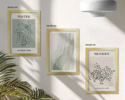 Billedrammer med blomstermotiv pakke med moderne og minimalistisk blomsterkunst i vase