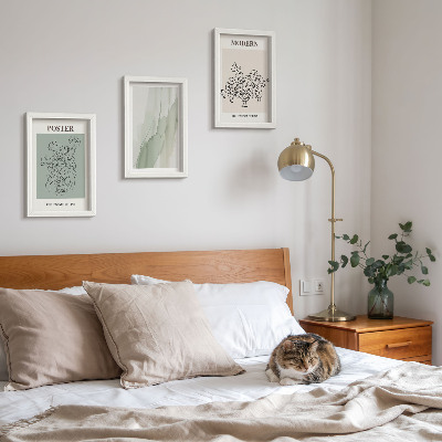 Pakke med billeder og rammer Blomster i en vase i moderne og minimalistisk stil